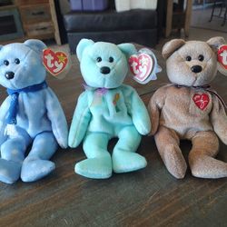 Beanie Babies-Teddy Bear Trio
