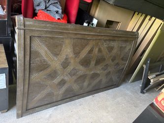 King sized heavy duty Wooden Bed with Geometric design