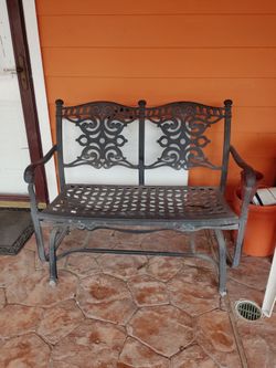 Cast Iron swivel outdoor chair