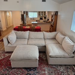 L-Shaped Couch + Ottoman