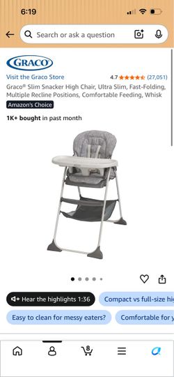 Graco Slim Snacker Baby High Chair