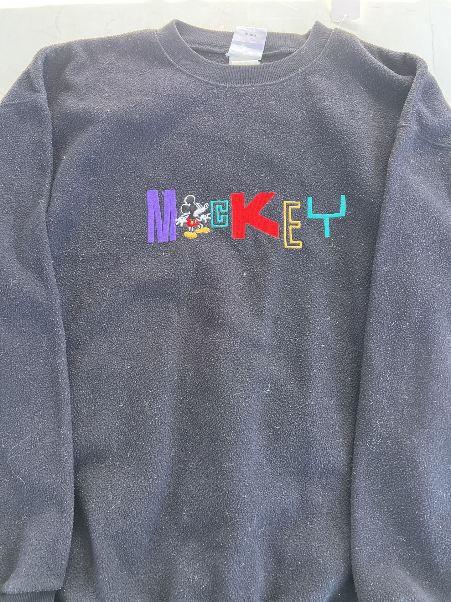 Vintage 90s Mickey Mouse Black Sweater