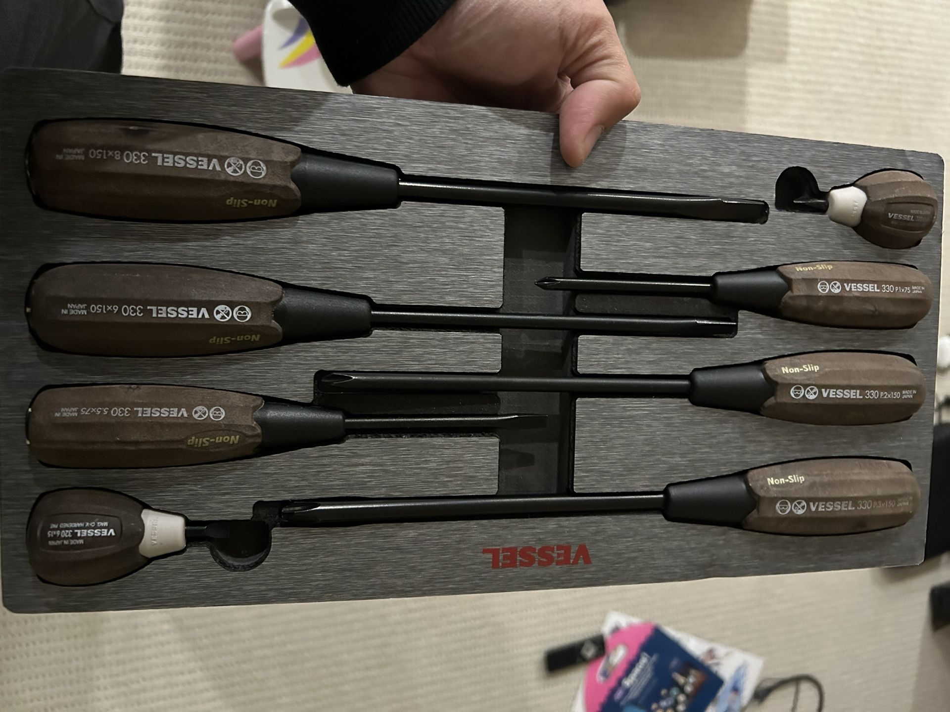 Vessel Composite Wood Screwdriver Set Made In Japan