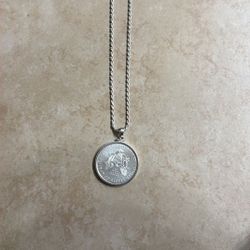Silver Dollar Necklace Real Silver