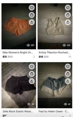 Brand name Women’s athletic clothes - size small and mediums