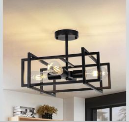 Industrial Semi Flush Mount Ceiling Light