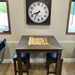 Chess Checkers Game Table Set 