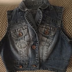 Denim Vest Jacket Sleeveless 