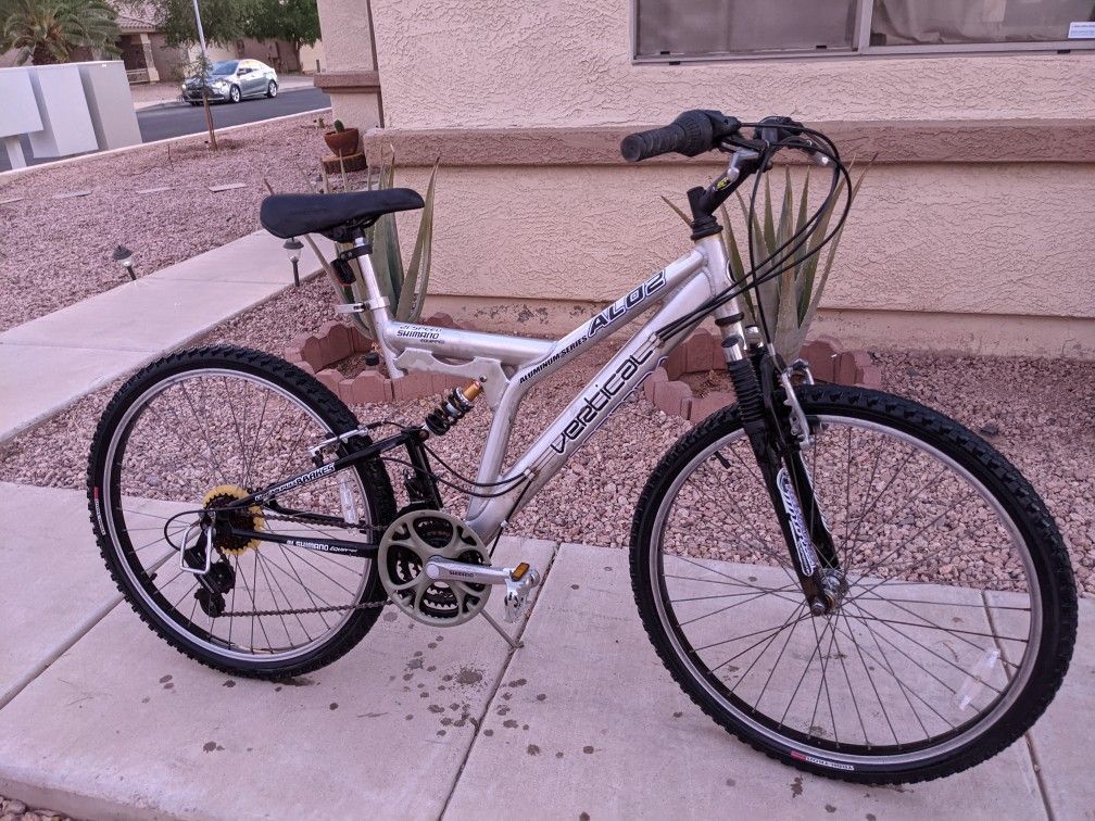 26" Vertical Mountain Bike Aluminum' Series Full Suspension 21 Speeds