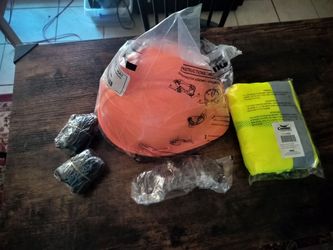 Safety Hard Hat and Hi-Vis Vest Bundle