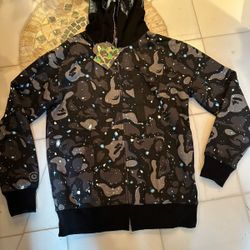 BAPE Hoodie B&W Glow-In-The-Dark 
