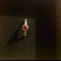 Labgrown Ruby Silver Ring