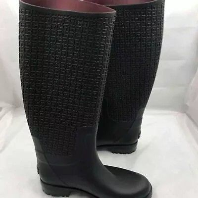Tommy Hilfiger Black Tall Rain Boots - Size Women's 10