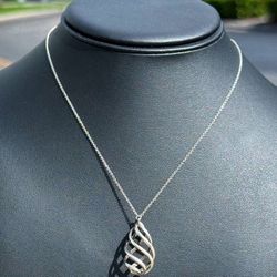 Jewelry Tiffany&Co. Paloma Picasso Sterling Silver Venezia Luce Pendant  Necklace 18” 1.20mm