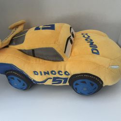 Disney Store Cars 3 Dinoco Cruz Ramirez Plush Yellow Pixar