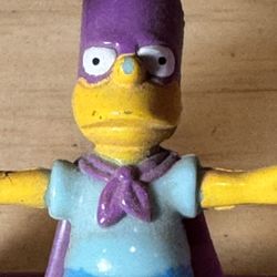 Vintage 1997 Subway Simpsons Spin Toy Bart Meal Toy