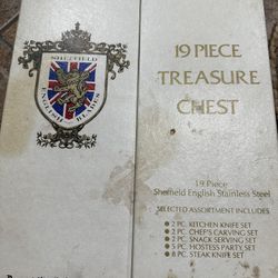 Vintage 19 Piece Treasure Chest Sheffield 