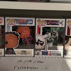 6 Signed Anime Funko Pops W Cert