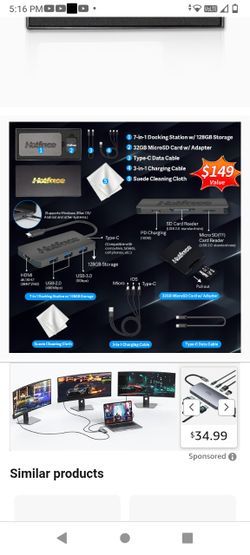 Brand New Hotface 7 in 1 Docking Station 128Gb Storage Capacity