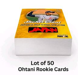 LOT of 50 Shohei Ohtani (Otani) RC ROOKIE CARD spelling error cards 2012 Japan Japanese HS Sensation