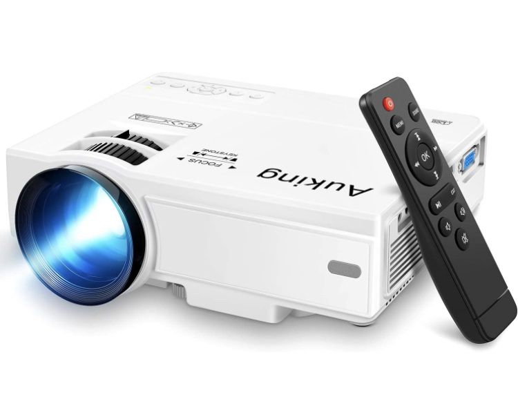 AuKing Mini Projector 2022 Upgraded Portable Video-Projector