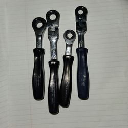 8MM and 10MM Ratcheting Wrench flex head and fixed 4pcs