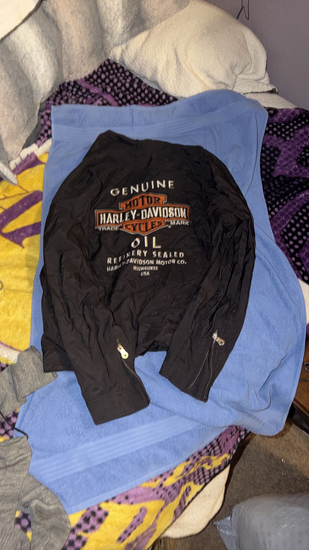 Harley-Davidson Oil Logo Jacket – Black Lightweight – Men’s medium