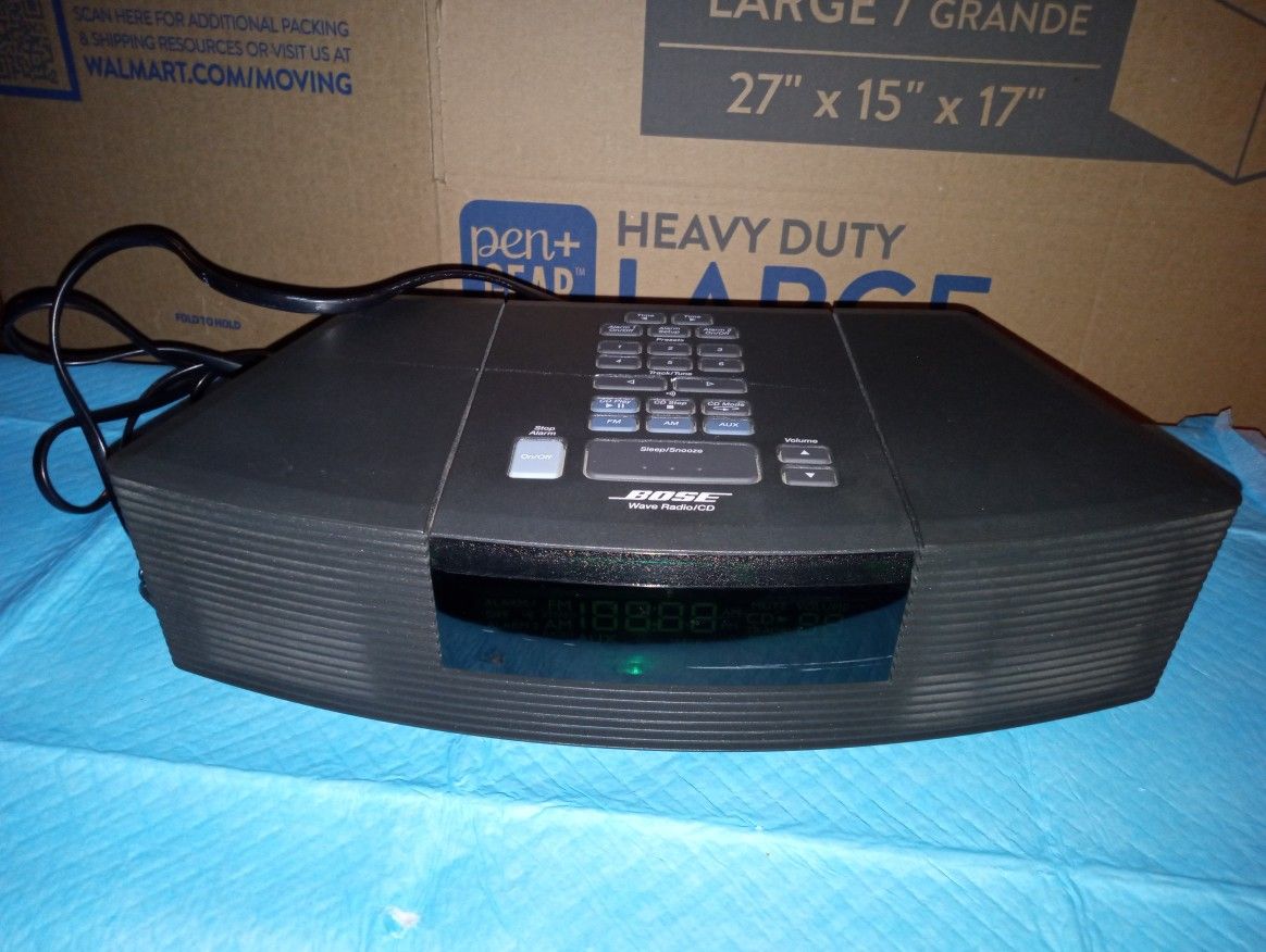 Bose Wave Radio AM/FM CD Player AWRC-1G Music System Black Tested No Remote