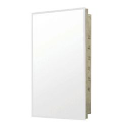 Pegasus 16 in. W x 26 in. H Frameless Stainless Steel Recessed Mount Bathroom Medicine Cabinet-NEW