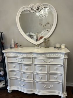 open lace back dress Princess Chair Desk with Storage Bin