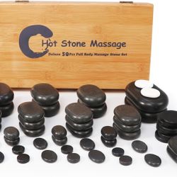 Master Massage SpaMaster Essentials 50 Piece Professional Massage Stone Set ~ New in box