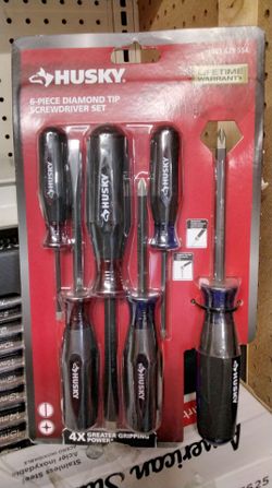 HUSKY 6 - PIECE DIAMOND TIP SCREWDRIVER SET