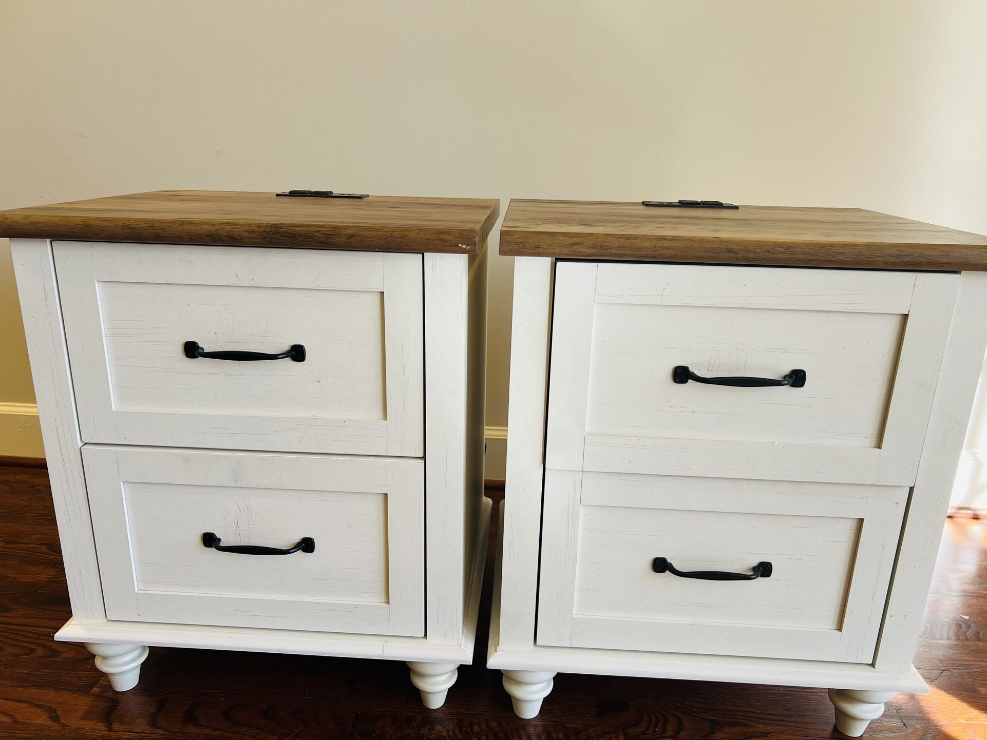 Side Table With Socket And USB Charging Port 