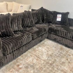 NEW BROWN SECTIONAL SOFA AND FREE DELIVERY