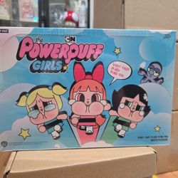Pop Mart CRYBABY Ă— Powerpuff Girls -Vinyl Face Plush Blind Whole Set Box Sealed