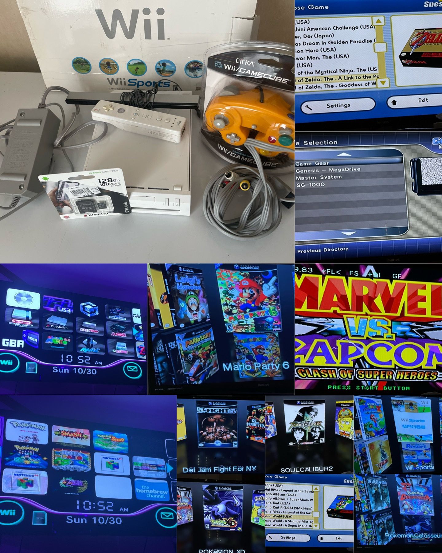 Super Nintendo Wii Console With 128gb Card And Controllers