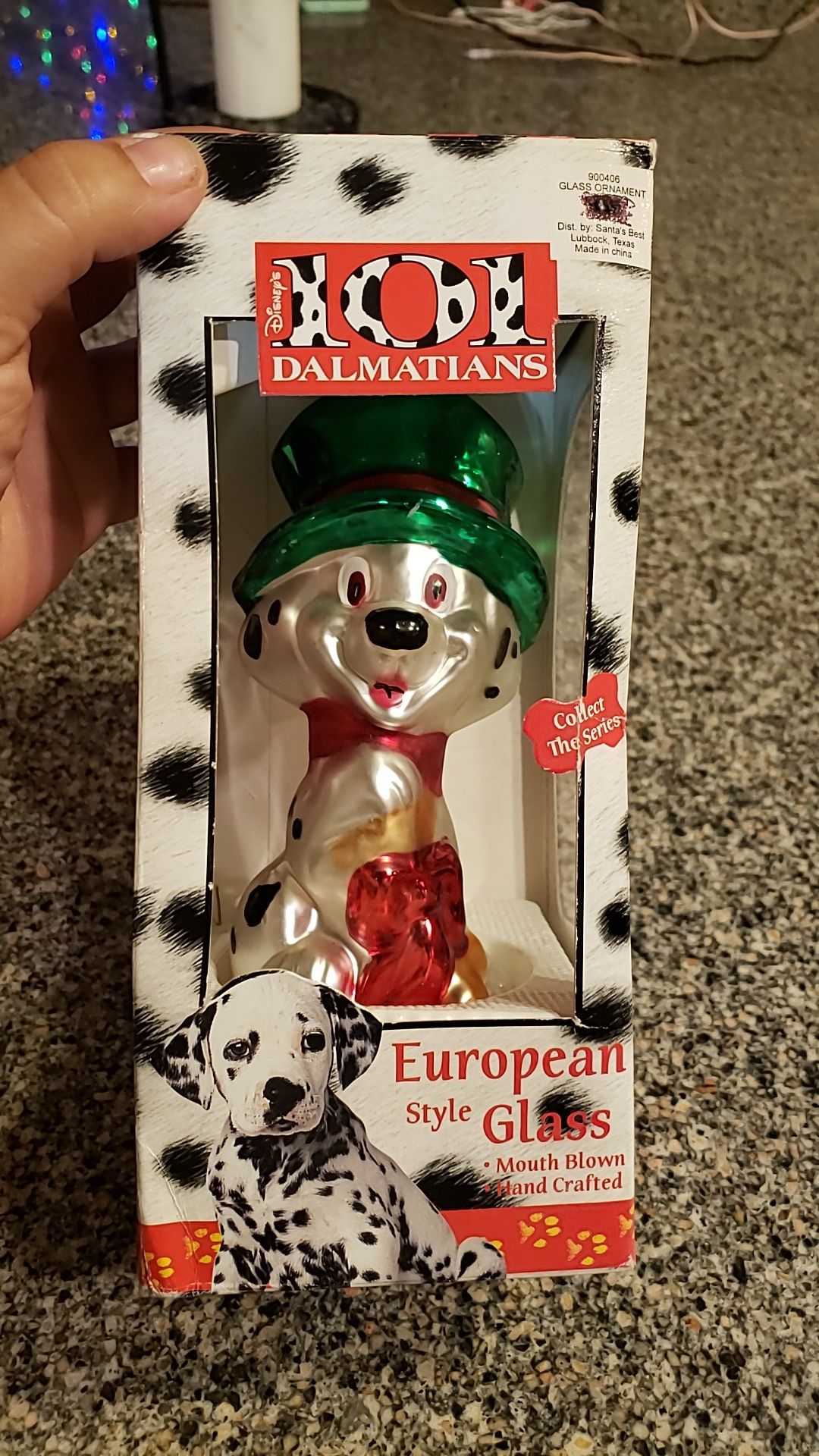Disney Dalmatian glass ornament