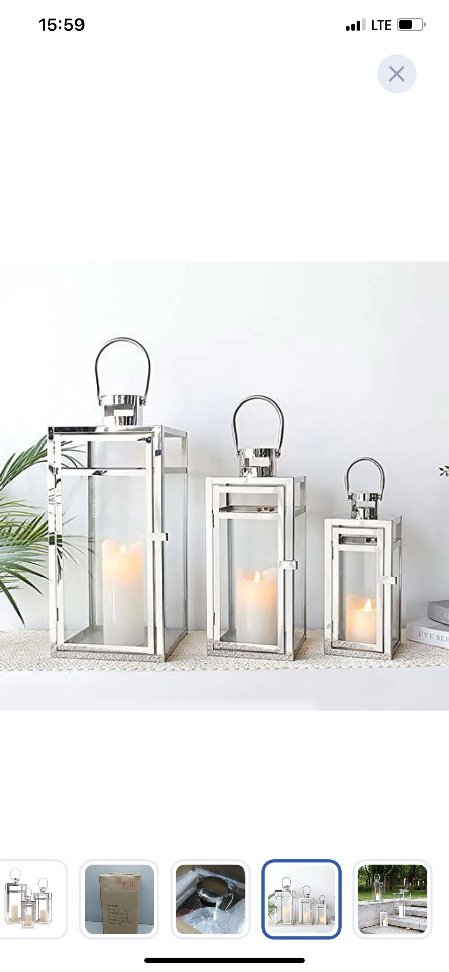 Outdoor / Indoor Stainless Steel Lantern (TRIROCKS)