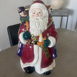 Porcelain Santa cookie jar, $20
