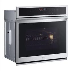 LG 4.7 cu. ft. Smart Single Electric Wall Oven with Fan Convection, Air Fry in PrintProof in Stainless Steel