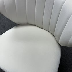 Brand New Velvet White Chairs 
