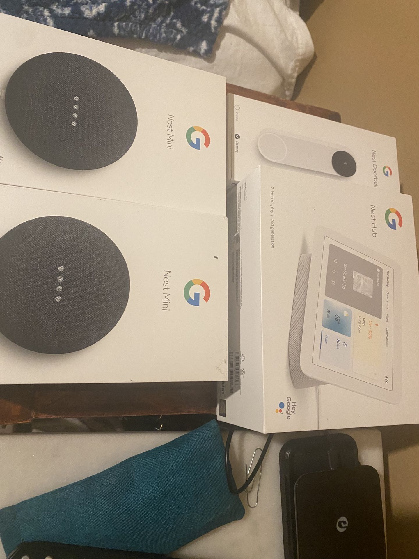 Google Hub, Nest Minis (2nd Generation And Doorbell