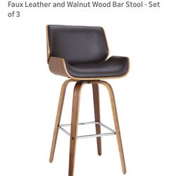 Mid Century Modern Bar Chairs (3 Chairs)