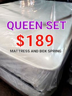 Queen set $189 >> Mattress And Box Spring