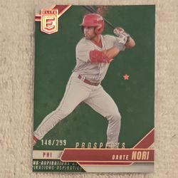 2026 DONRUSS ELITE #179 DANTE NORI ASPIRATIONS STARS /299 BASEBALL CARD PHILLIES