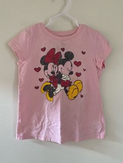 Disney Toddler Girl Pink Mickey & Minnie T-shirt / Top - Size 5 - Gently Used
