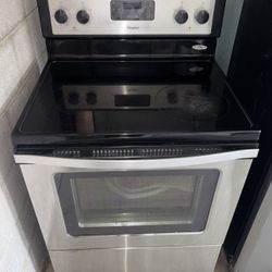 Whirlpool Stainless Steel Flat Top Stove Oven Range