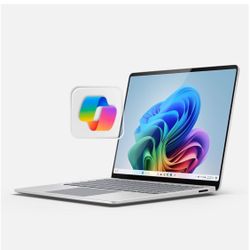 Microsoft Surface Laptop (2024), Windows 11 Copilot+ PC, 15" Touchscreen Display, Snapdragon X Elite (12 core), 16GB RAM, 256GB SSD Storage, Platinum