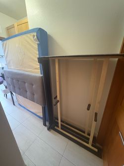 Queen Bed Set - Bed Frame, Mattress and Box Spring