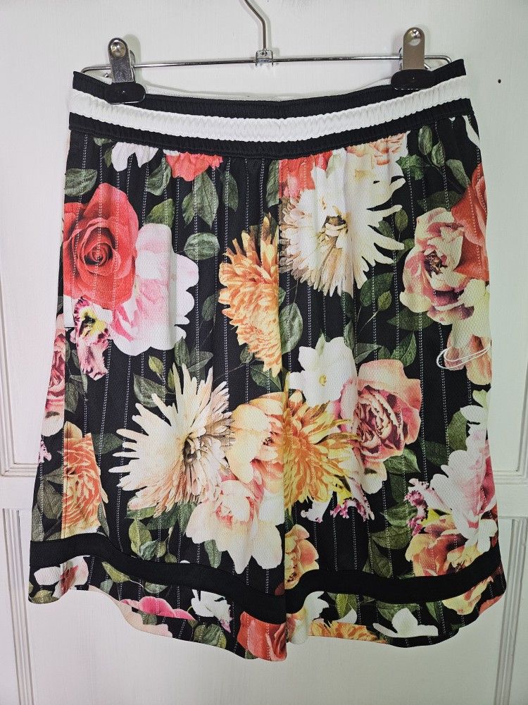 Nike Dri-Fit Elite Floral Basketball Shorts Men’s Medium CK6595-010 Colorful EUC